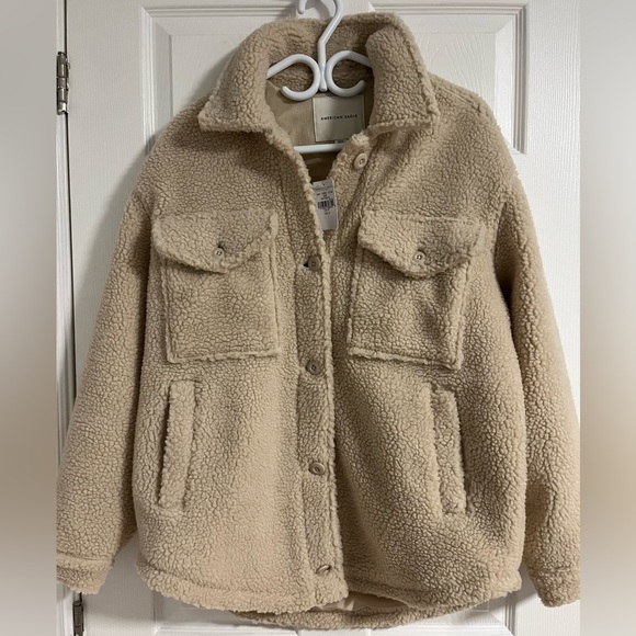 BNWT AE Teddy Bear Shacket (oversized fit) - Picture 1 of 4